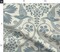 Bird Blue Flowers Botanical Floral Damask Italian Villa Large Scale Custom Printed Fabric by Spoonflower Various Fabrics by the Yard or Fat Quarter